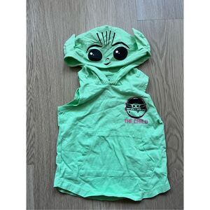 Star Wars 3T Baby Roda Muscle T Tank Top with Hood
